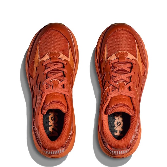 NWT Hoka Clifton Leather Gore-Tex Waterproof Unisex BOCT dark orange copper - Picture 5 of 16